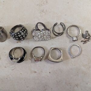 Elegant Silver Ring Set